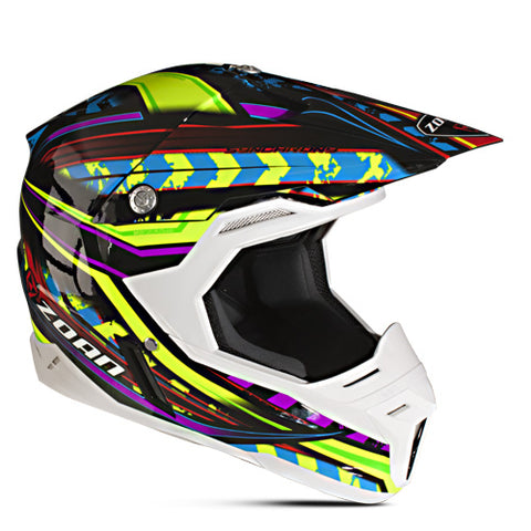 ZOAN ZOAN SYNCHRONY MX HELMET MONSTER BLACK/BL/RED/YLW - M 521-185