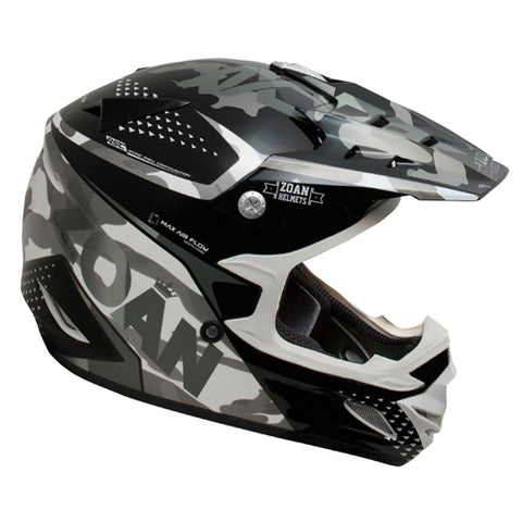 ZOAN 021-526 MX-1 O F HELMET SNIPER SILVER LG