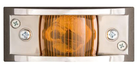 OPTRONICS MC81-AS CHROME PLATED CLEARANCE LIGHT AMBER