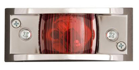 OPTRONICS MC81-RS CHROME PLATED CLEARANCE LIGHT RED
