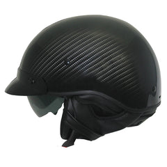 ZOAN 031-037 ROUTE 66 HALF HELMET CARBON BLK SLV XL