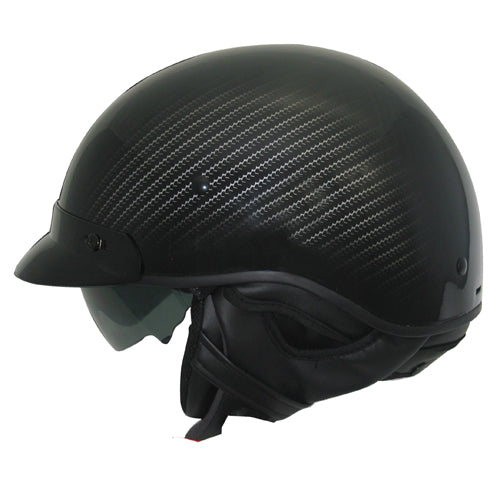 ZOAN ZOAN ROUTE 66 HALF HELMET - CARBON BLK/SLV - MED 031-035