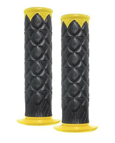 DIAMOND SPIDER SPIDER SLT YELLOW W/BLACK DIAMONDS 7/8" GRIPS SLT-Y/B