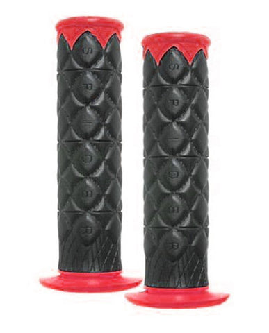 DIAMOND SPIDER SLT-R/B SLT RED W BLACK DIAMONDS 7 8" GRIPS