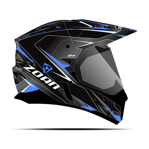 ZOAN 521-518SN SYNCHRONY DUAL SPORT HELMET HAWK BLUE 2XL