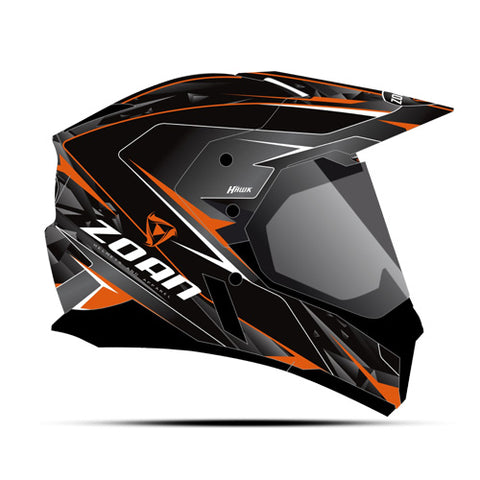 ZOAN 521-584 SYNCHRONY DUAL SPORT HELMET HAWK ORANGE SM