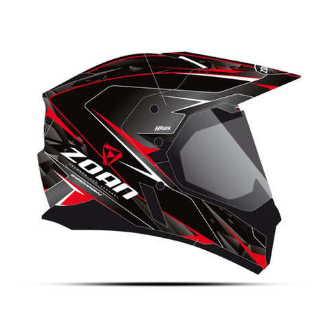 ZOAN 521-504SN/E SYNCHRONY DUAL SPORT HELMET HAWK RED SM