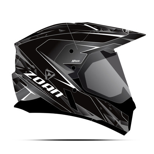 ZOAN ZOAN SYNCHRONY DUAL SPORT HELMET HAWK SILVER LG 521-546SN
