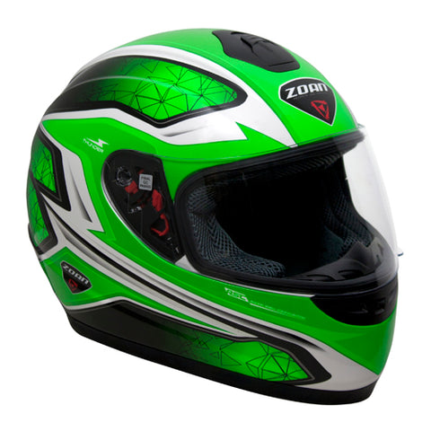 ZOAN 223-153 THUNDER M C HELMET ELECTRA GREEN XS