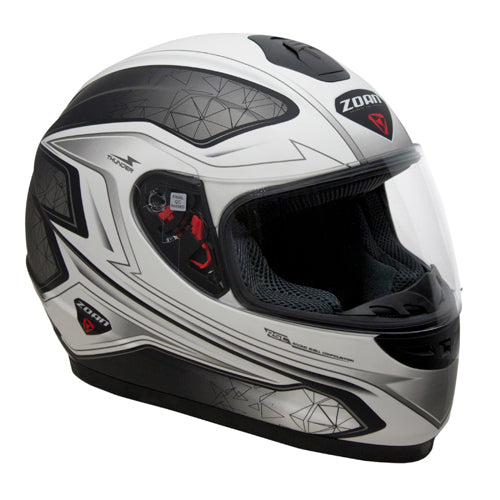 ZOAN 223-199 THUNDER M C HELMET ELECTRA MATTE WHITE 3X