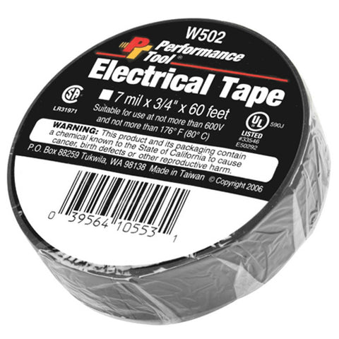 PERFORMANCETOOL W502 ELECTRICAL TAPE 3 4" X 60'