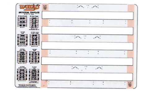 WOODYS COMB-TEMP TEMPLATE UNIVERSAL 15" TRACK 48-192