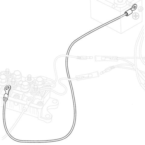 WARN 69649 CABLE 6 GAUGE RED 36"