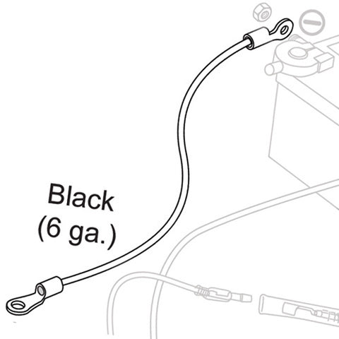 WARN WARN 6 GAUGE CABLE - BLACK - 36" 69650